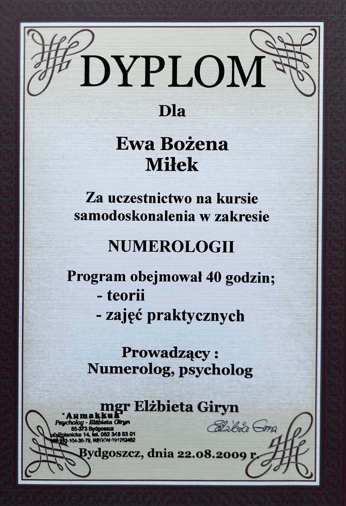 Numerology — self-development course — Ewa Miłek