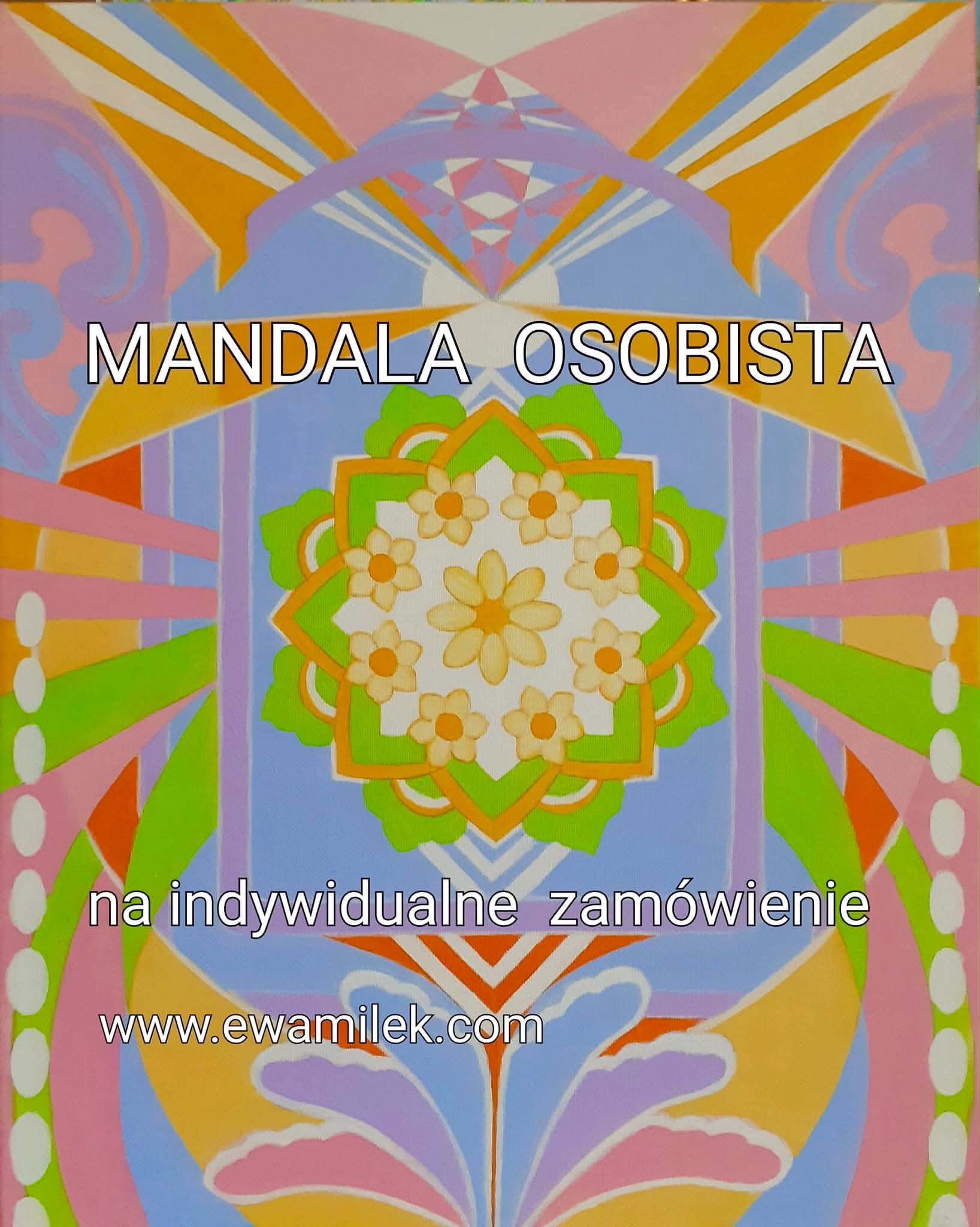 Golden flower mandala — commissioned painting by Ewa Miłek