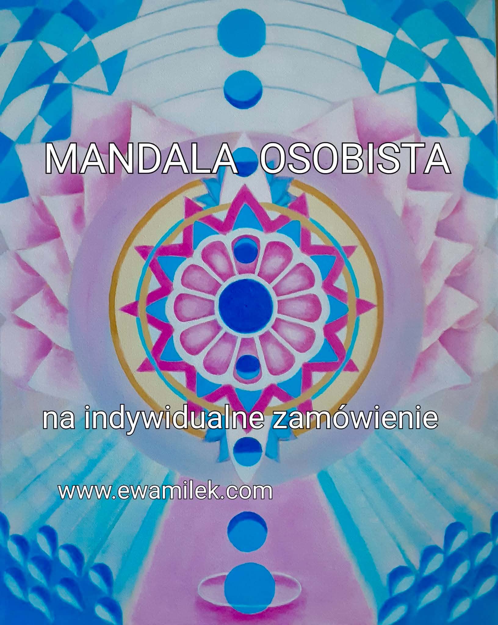 Blue mandala — commissioned painting by Ewa Miłek
