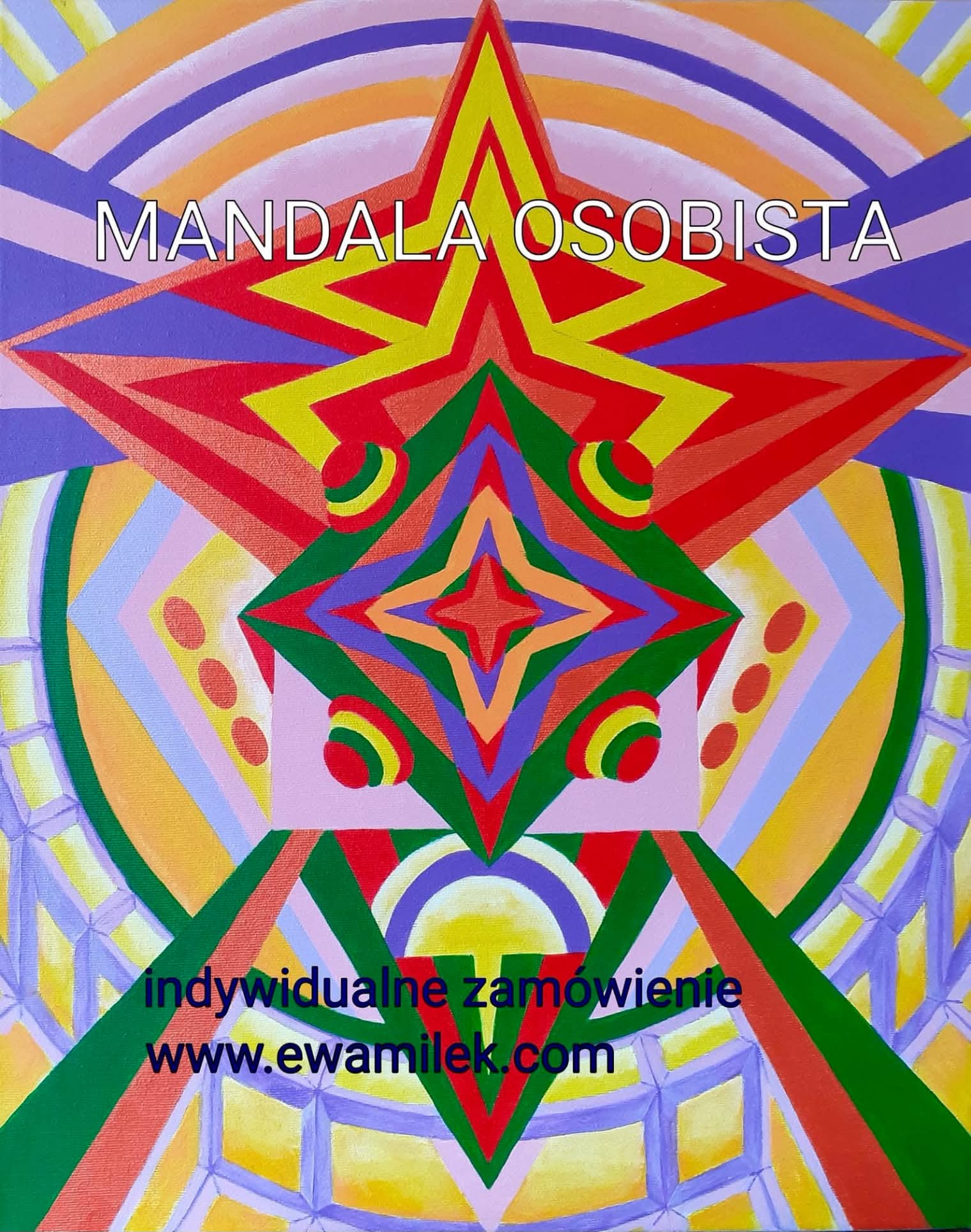 Star mandala — commissioned painting by Ewa Miłek