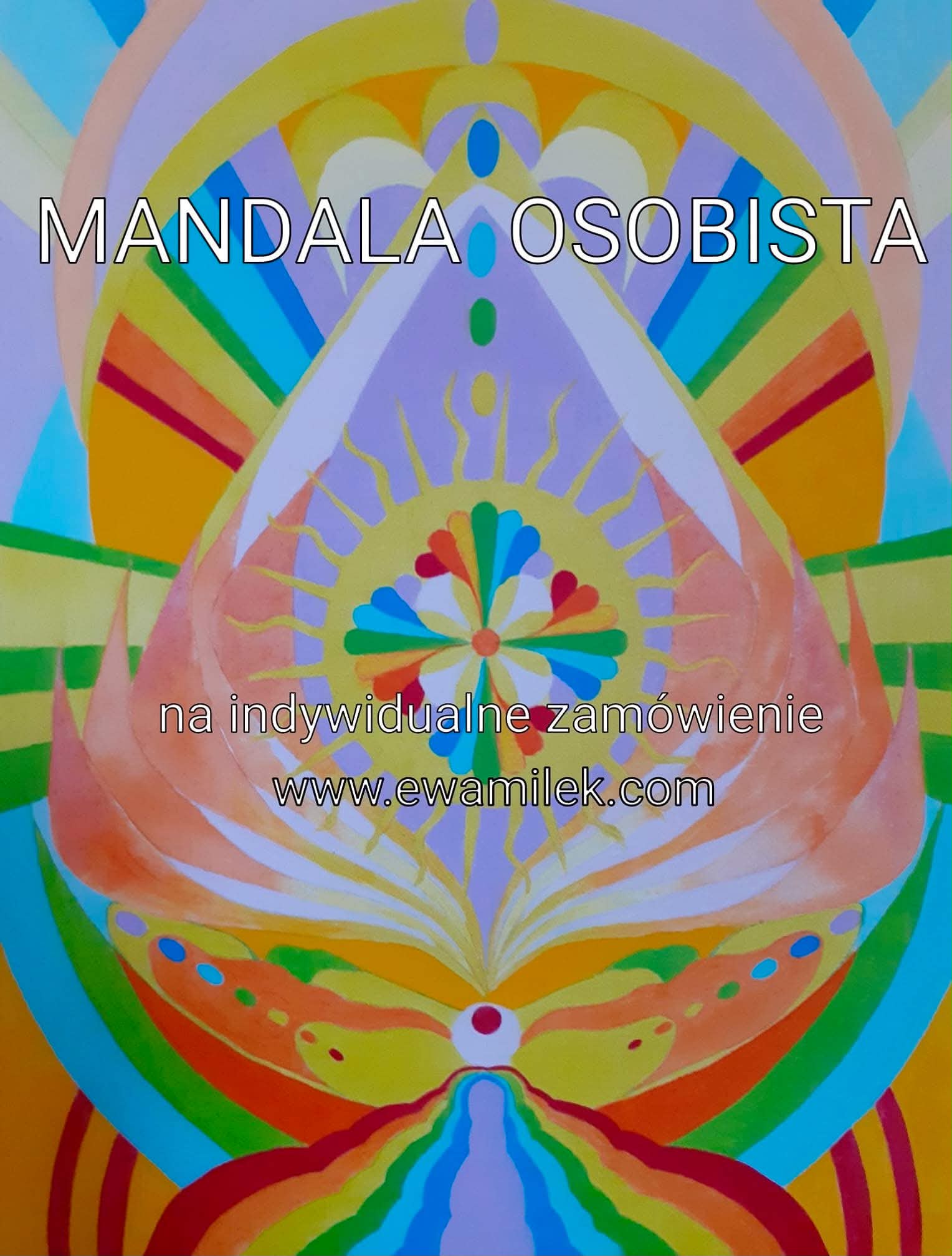 Rainbow mandala — commissioned painting by Ewa Miłek
